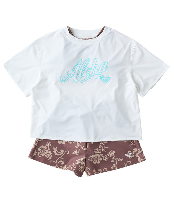 ROXY キッズ MINI HIBISCUS COVE 水着 【2026年夏モデル】 BRN / 150