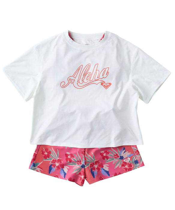 ROXY キッズ MINI HIBISCUS COVE 水着 【2026年夏モデル】 PNK / 150