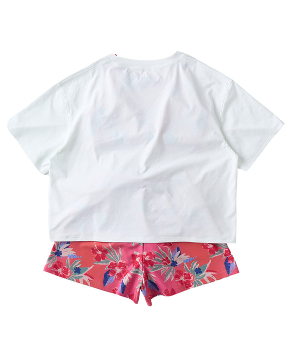 ROXY キッズ MINI HIBISCUS COVE 水着 【2026年夏モデル】 PNK / 150