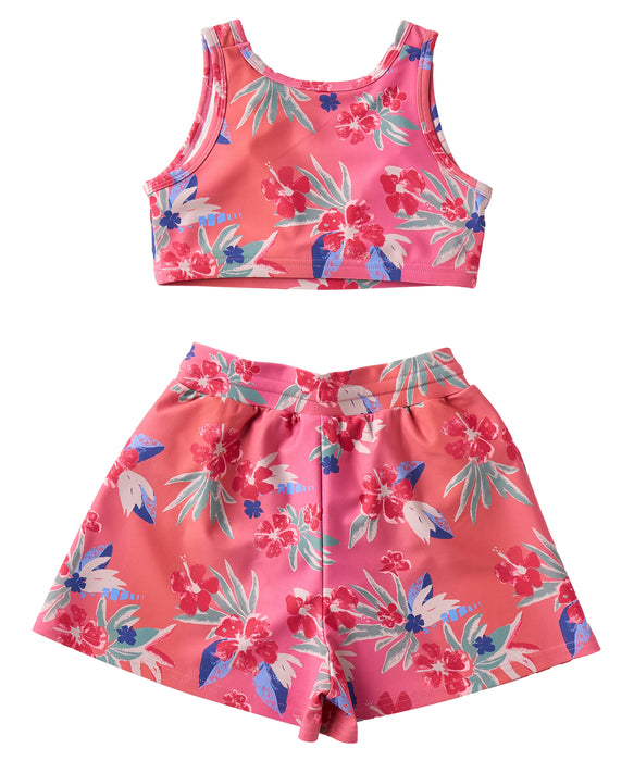 ROXY キッズ MINI HIBISCUS COVE 水着 【2026年夏モデル】 PNK / 150