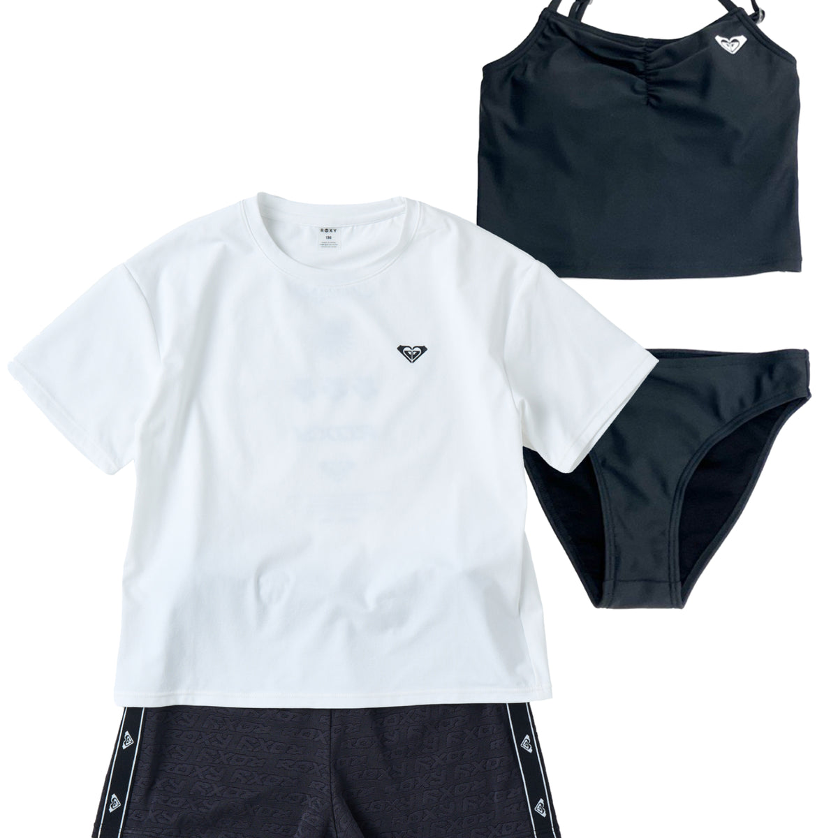 ROXY キッズ MINI SURF SOUL BEACH SET 水着ラッシュTシャツ4点セット
