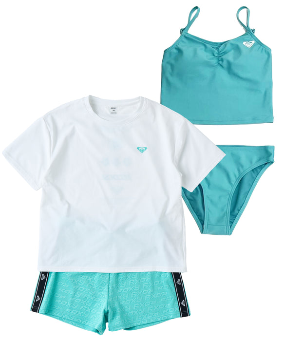 ROXY キッズ MINI SURF SOUL BEACH SET 水着ラッシュTシャツ4点セット
