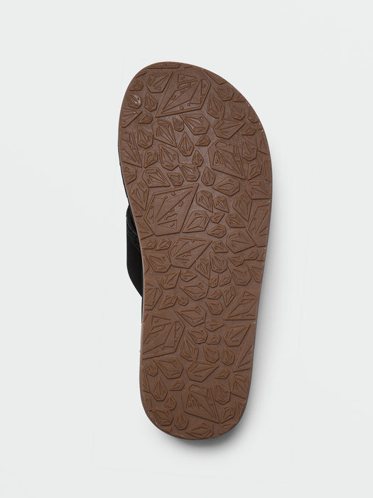 【OUTLET】VOLCOM Recliner Sandals - Black Destructo