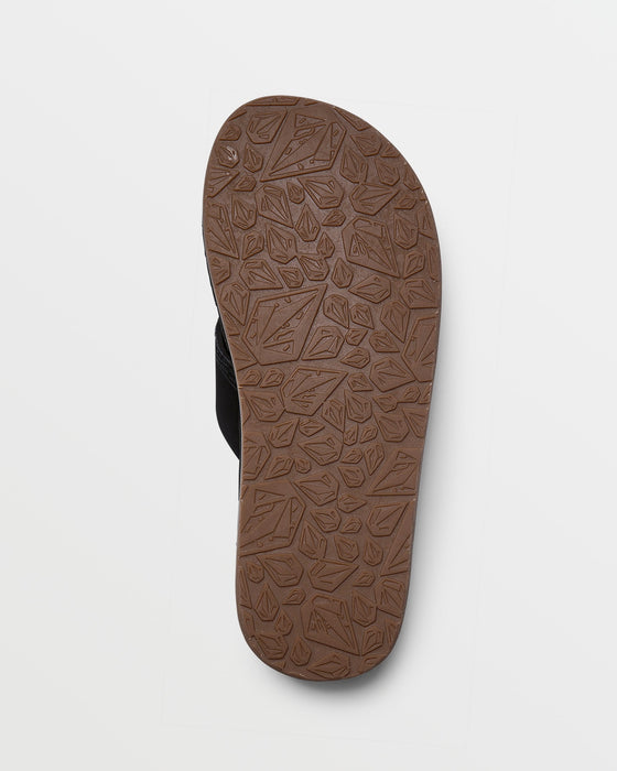 【OUTLET】VOLCOM Recliner Sandals - Black Destructo