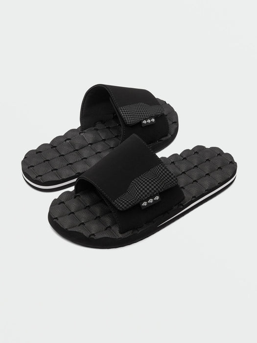 【OUTLET】VOLCOM Recliner Slides - Black White