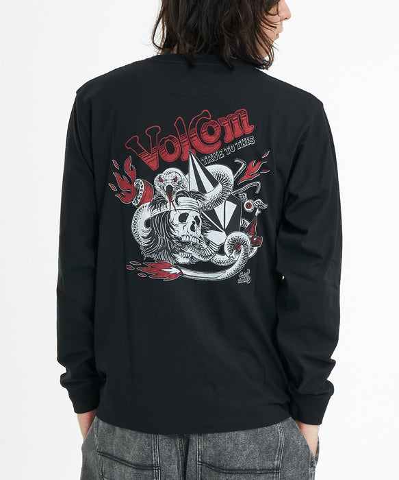 VOLCOM メンズ V x KS 2025 LS TEE 1 ロンT 【2026年春夏モデル】 BLK / XXL