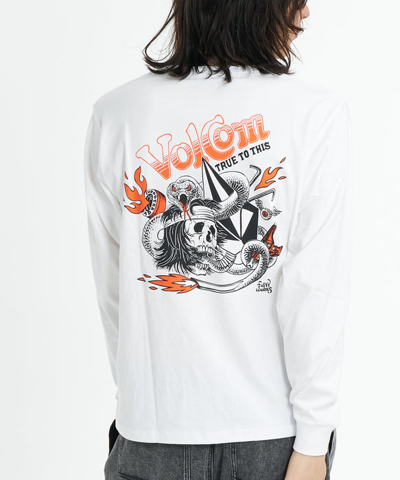 VOLCOM メンズ V x KS 2025 LS TEE 1 ロンT 【2026年春夏モデル】 WHT / XXL