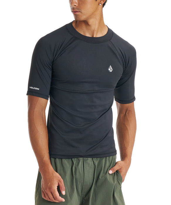 VOLCOM メンズ STONE LOGO SS RASH ラッシュガード 【2026年春夏モデル】 BLK / XL