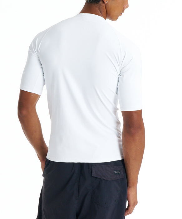 VOLCOM メンズ STONE LOGO SS RASH ラッシュガード 【2026年春夏モデル】 WHT / XL
