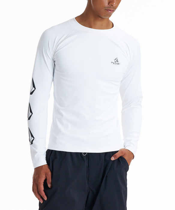 VOLCOM メンズ PISTOL STONE  LS RAS 長袖ラッシュガード 【2026年春夏モデル】 WHT / XL