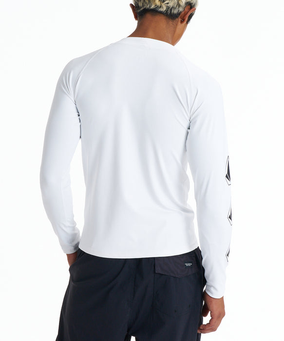 VOLCOM メンズ PISTOL STONE  LS RAS 長袖ラッシュガード 【2026年春夏モデル】 WHT / XL