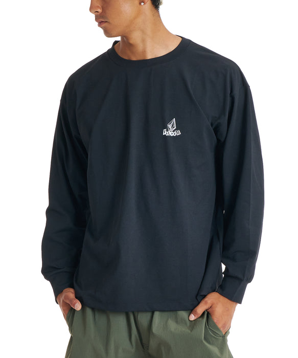 VOLCOM メンズ GRAB THE STONE LS SU 長袖サーフTシャツ 【2026年春夏モデル】 BLK / XL
