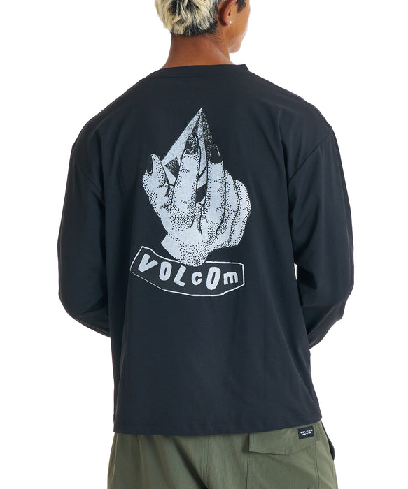 VOLCOM メンズ GRAB THE STONE LS SU 長袖サーフTシャツ 【2026年春夏モデル】 BLK / XL