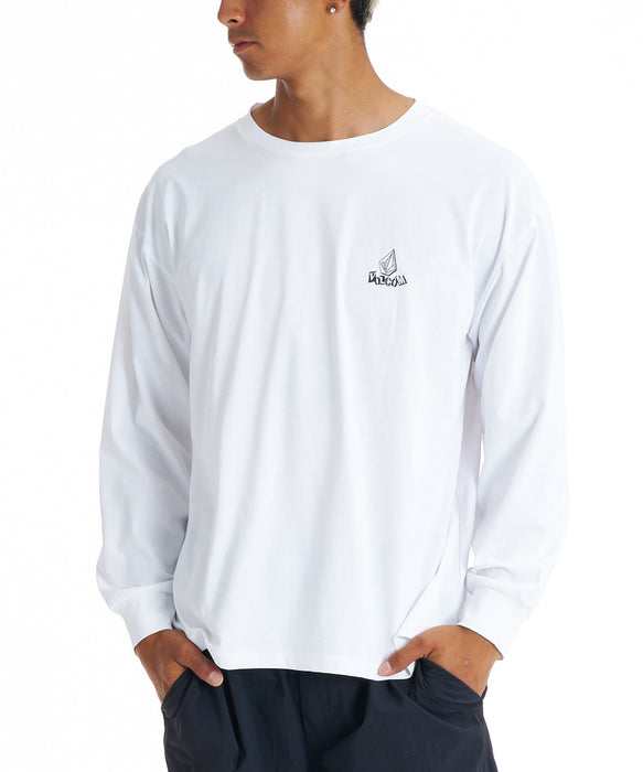 VOLCOM メンズ GRAB THE STONE LS SU 長袖サーフTシャツ 【2026年春夏モデル】 WHT / XL