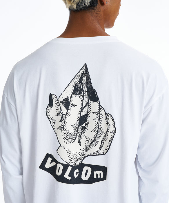 VOLCOM メンズ GRAB THE STONE LS SU 長袖サーフTシャツ 【2026年春夏モデル】 WHT / XL