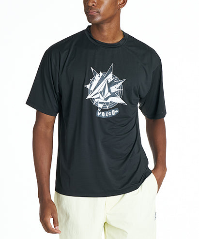 VOLCOM メンズ YOUNG PASSION SS RASH TEE サーフTシャツ 【2026年夏モデル】 BLK / XXL