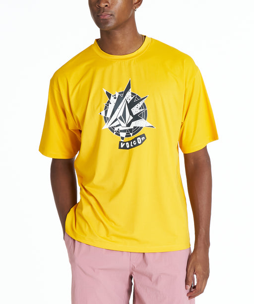 VOLCOM メンズ YOUNG PASSION SS RASH TEE サーフTシャツ 【2026年夏モデル】 YEL / L