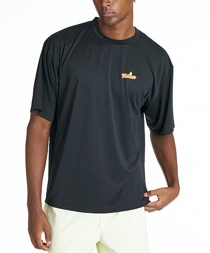 VOLCOM メンズ BEACH PARTY SS RASH TEE サーフTシャツ 【2026年夏モデル】 BLK / XL