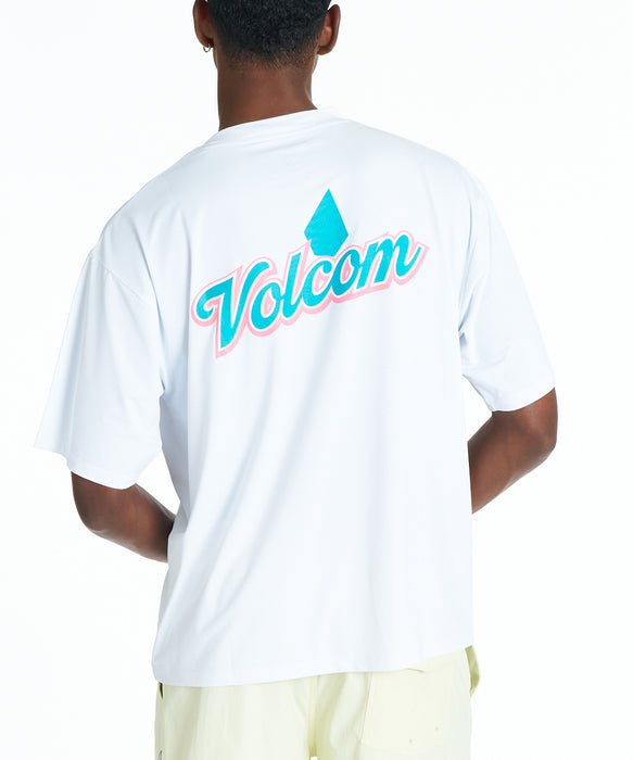 VOLCOM メンズ BEACH PARTY SS RASH TEE サーフTシャツ 【2026年夏モデル】 WHT / XL