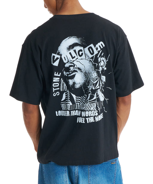 VOLCOM メンズ FUEL THE NOISE SS TE Tシャツ 【2026年春夏モデル】 BLK / XL
