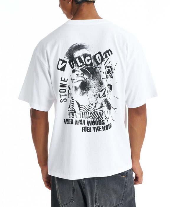 VOLCOM メンズ FUEL THE NOISE SS TE Tシャツ 【2026年春夏モデル】 WHT / XL