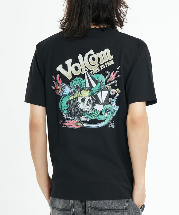 VOLCOM メンズ V x KS 2025 SS TEE 2 Tシャツ 【2026年春夏モデル】 BLK / XXL