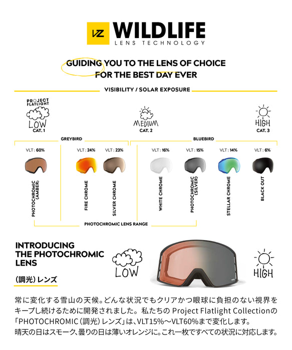 VONZIPPER メンズ OUTRO 【調光レンズ】スノーゴーグル 【25-26SNOWモデル】