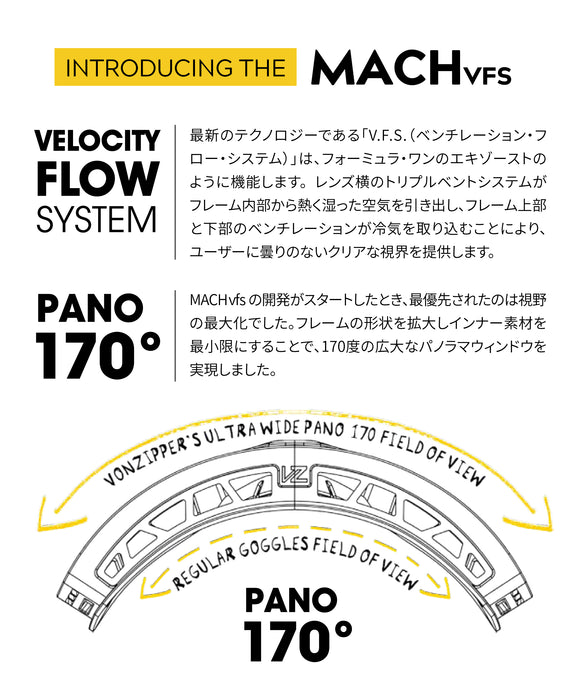 VONZIPPER メンズ MACH XL スノーゴーグル 【25-26SNOWモデル】