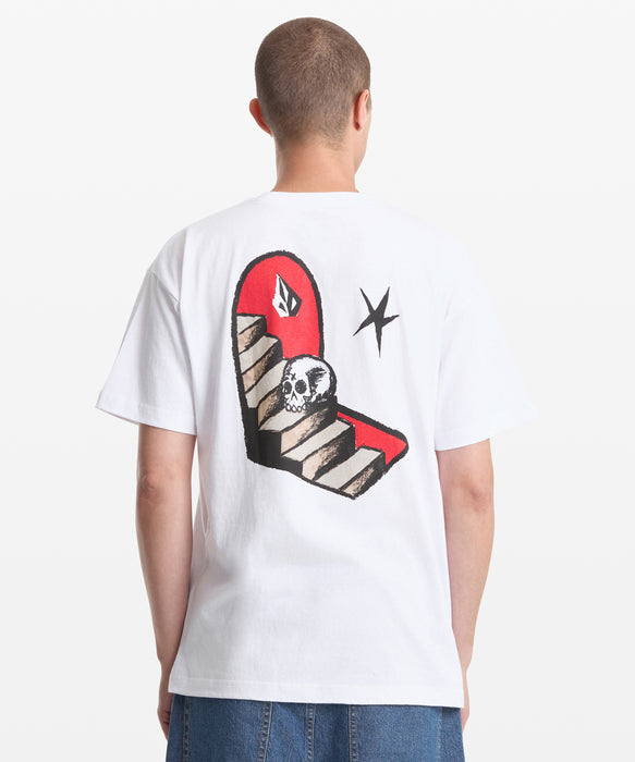 VOLCOM メンズ FA SETH CONBOY LSE S Tシャツ 【2026年春夏モデル】 WHT / XL