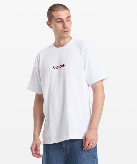 VOLCOM メンズ FA SETH CONBOY LSE S Tシャツ 【2026年春夏モデル】 WHT / XL