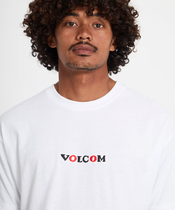 VOLCOM メンズ FA SETH CONBOY LSE S Tシャツ 【2026年春夏モデル】 WHT / XL