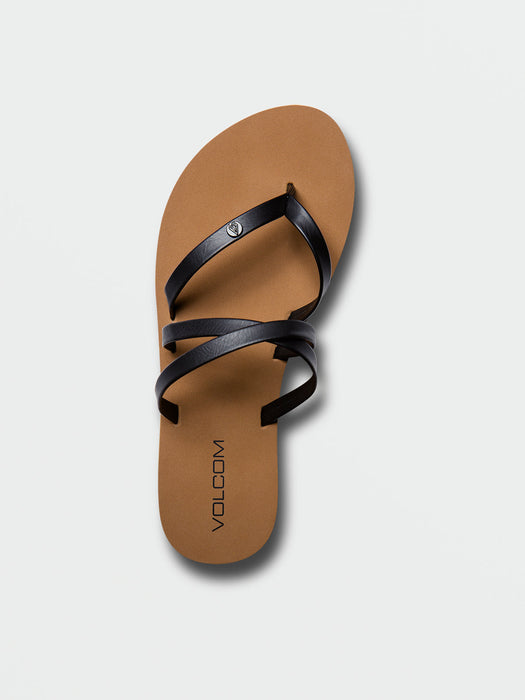 【OUTLET】VOLCOM Womens Easy Breezy II Sandals - Black