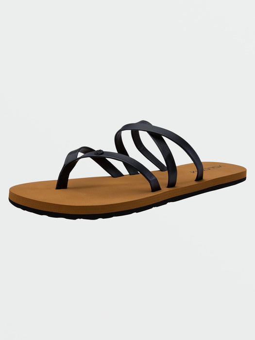 【OUTLET】VOLCOM Womens Easy Breezy II Sandals - Black