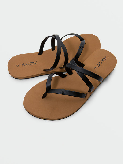 【OUTLET】VOLCOM Womens Easy Breezy II Sandals - Black