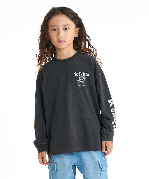 DC SHOES キッズ 26 KD PLAY BUDDY LS オーバーサイズ ロンT 長袖T