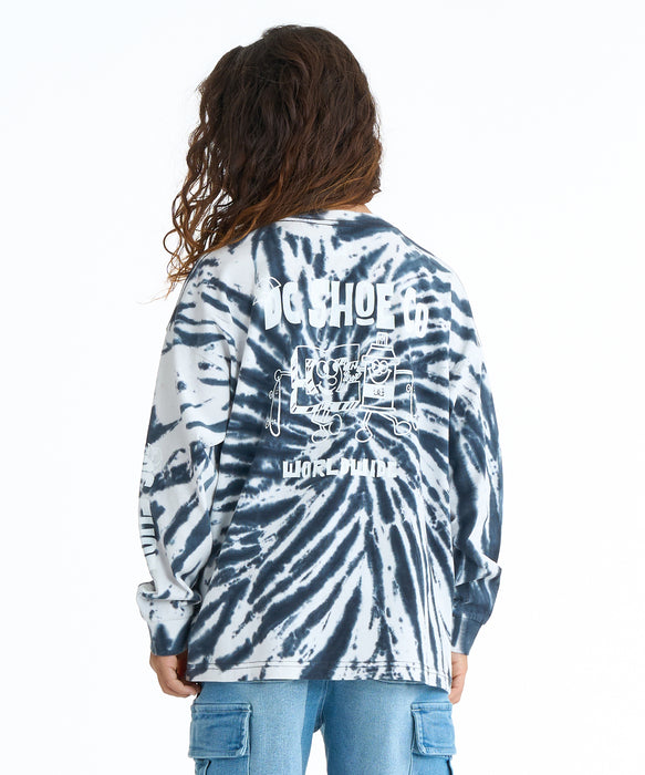 DC SHOES キッズ 26 KD PLAY BUDDY LS オーバーサイズ ロンT 長袖Tシャツ 【2026年春夏モデル】 BKT / 160