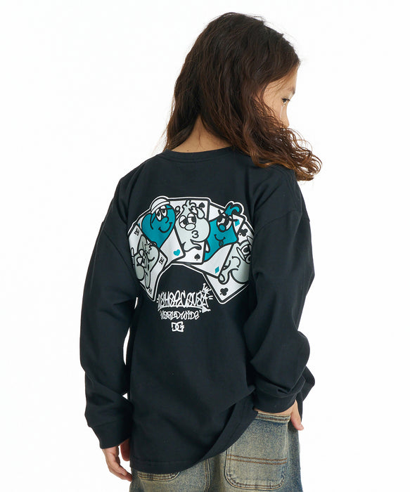 DC SHOES キッズ 26 KD CARDGAME LS ロンT 【2026年秋冬モデル】 BLK / 160