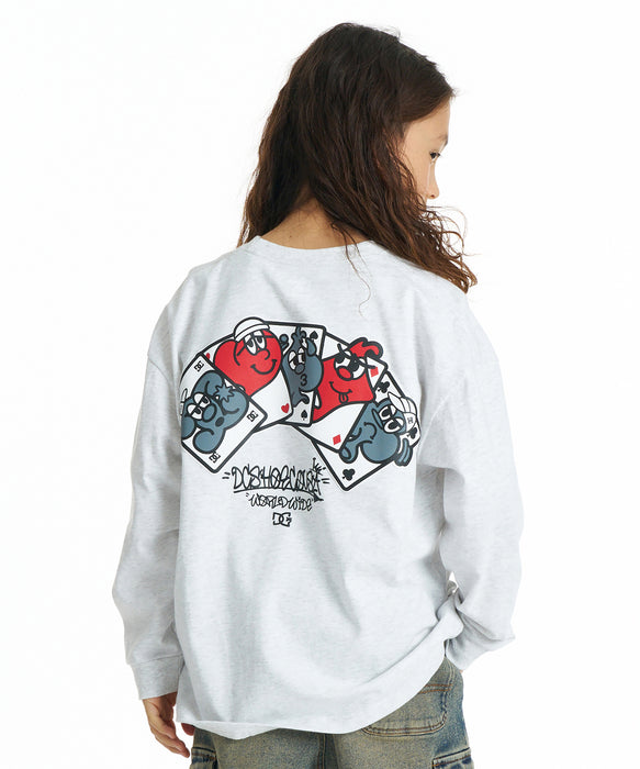 DC SHOES キッズ 26 KD CARDGAME LS ロンT 【2026年秋冬モデル】 GRY / 160