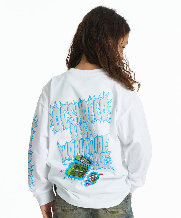 DC SHOES キッズ 26 KD ELECTRIC LS ロンT 【2026年秋冬モデル】 WHT / 160