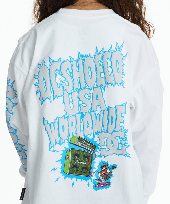 DC SHOES キッズ 26 KD ELECTRIC LS ロンT 【2026年秋冬モデル】 WHT / 160
