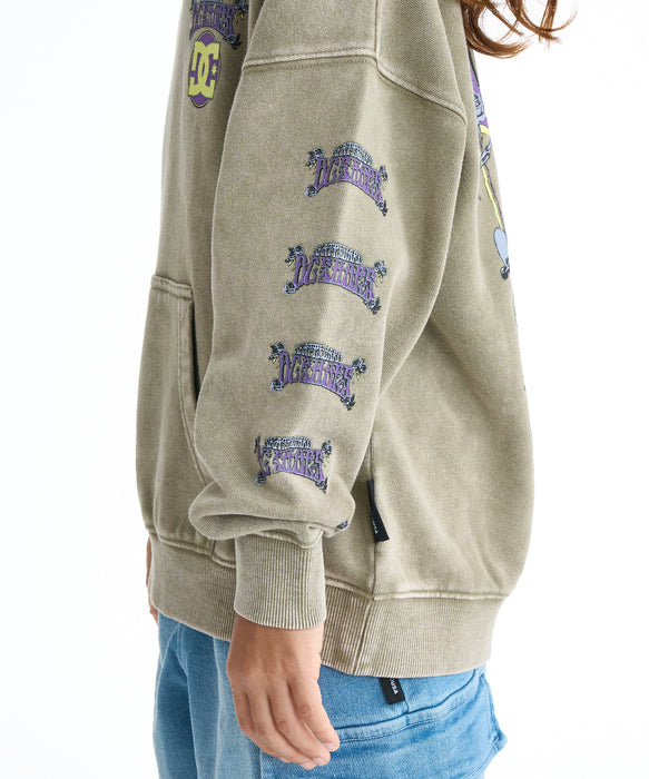 DC SHOES キッズ 26 KD DOUBLE SKULL P パーカー フーディ【2026年春夏