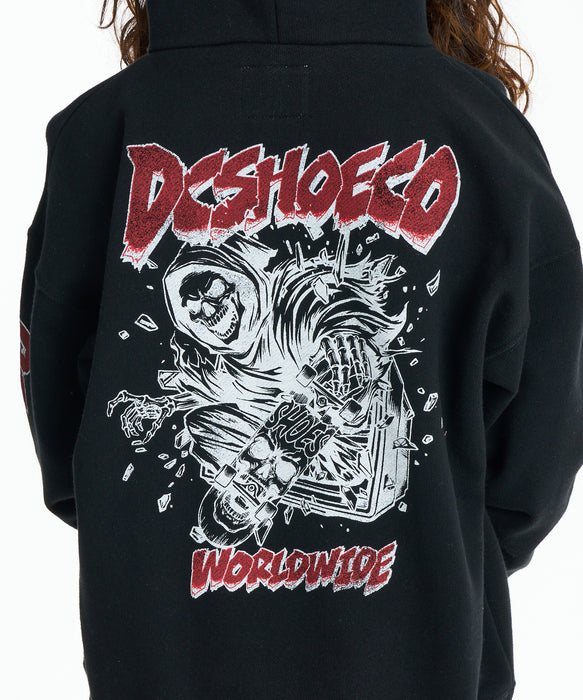DC SHOES キッズ 26 KD CLASH SKULL PH パーカー 【2026年秋冬モデル】 BLK / 160