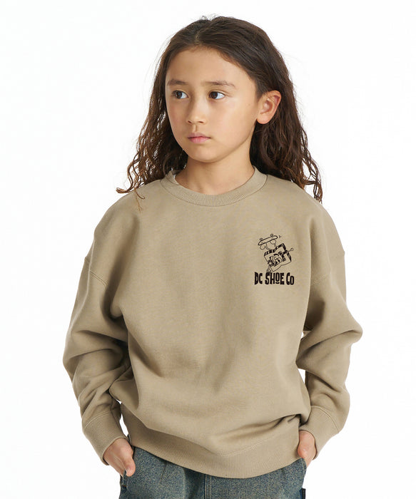 DC SHOES キッズ 26 KD PLAY CREW トレーナー 【2026年秋冬モデル】 BEG / 160