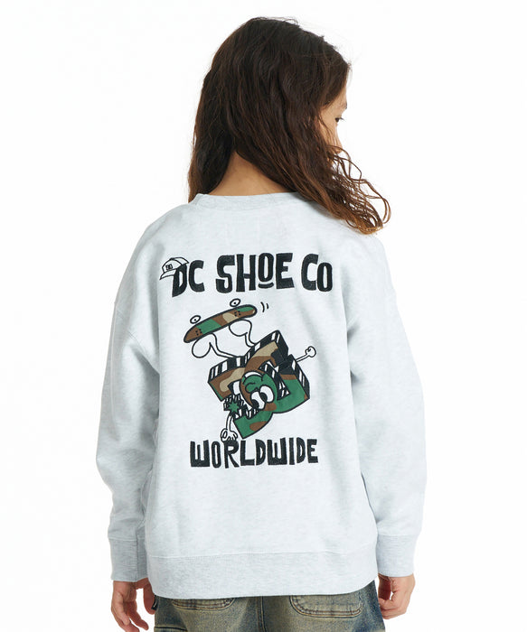DC SHOES キッズ 26 KD PLAY CREW トレーナー 【2026年秋冬モデル】 GRY / 160