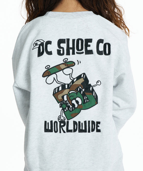DC SHOES キッズ 26 KD PLAY CREW トレーナー 【2026年秋冬モデル】 GRY / 160
