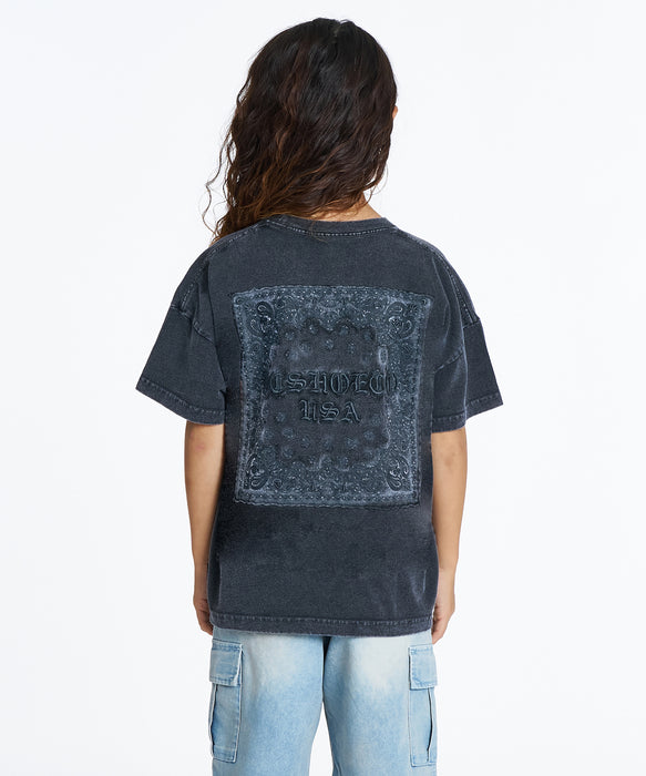 DC Shoes キッズ 26 KD HIDDEN BANDANA SS Tシャツ 【2026年夏モデル】 BKS / 160