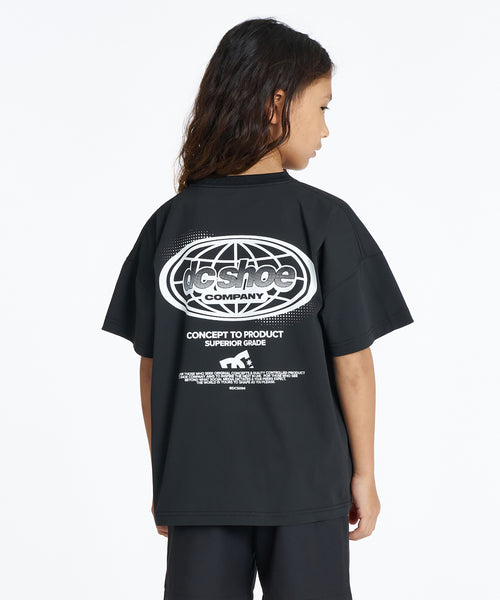 【展示品】黒いツイストデザイン間仕切り SALE】DC Shoes キッズ 26 KD TROTTER SS Tシャツ《吸水速乾・UVカット