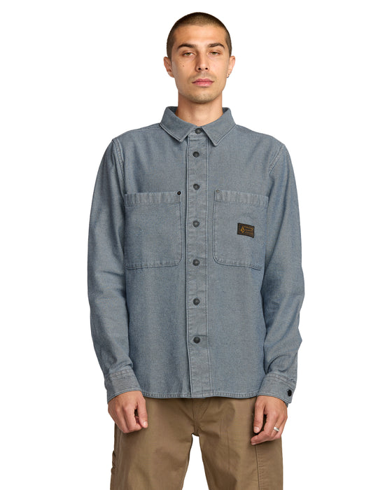 【OUTLET】VOLCOM メンズ LEVELSTONE LS ロングスリーブシャツ