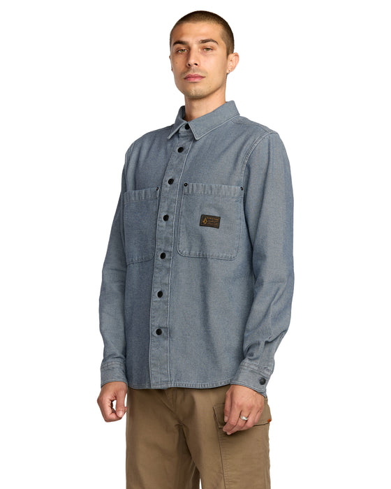 【OUTLET】VOLCOM メンズ LEVELSTONE LS ロングスリーブシャツ