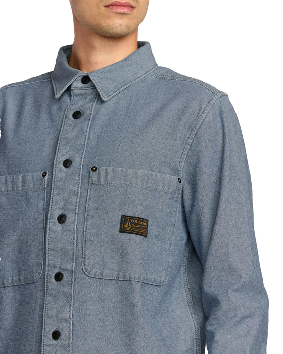 【OUTLET】VOLCOM メンズ LEVELSTONE LS ロングスリーブシャツ